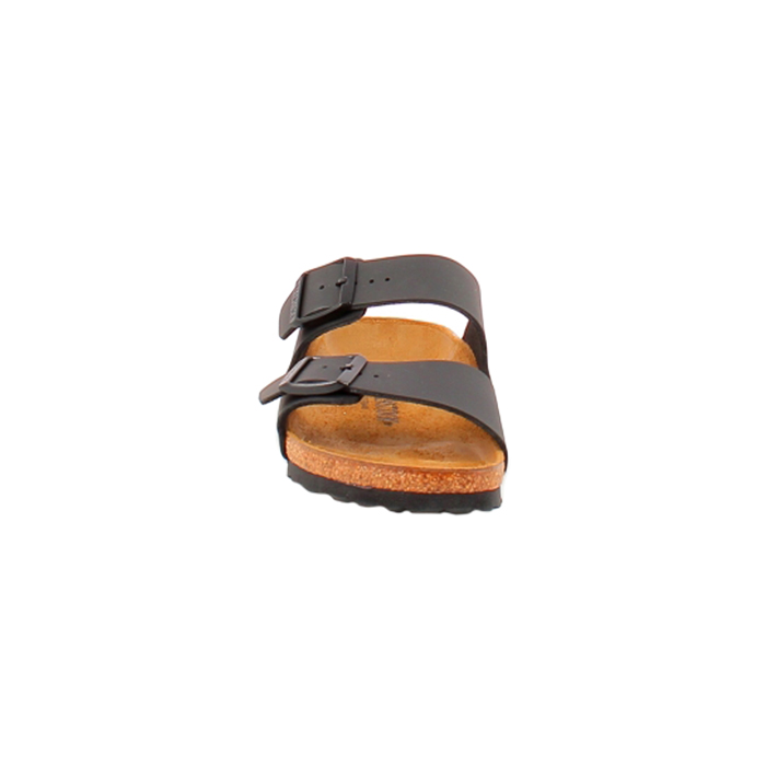 Remy Chausseur Birkenstock sandale arizona cuir lisse noir boucle