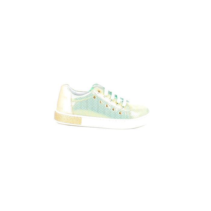 UGY MATEA:CUIR LISSE/VERT/LACET ZIP