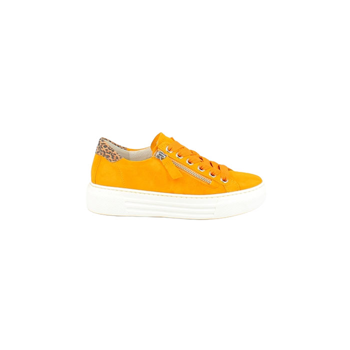 44653.27 66465:CUIR VELOURS/JAUNE/LACET ZIP