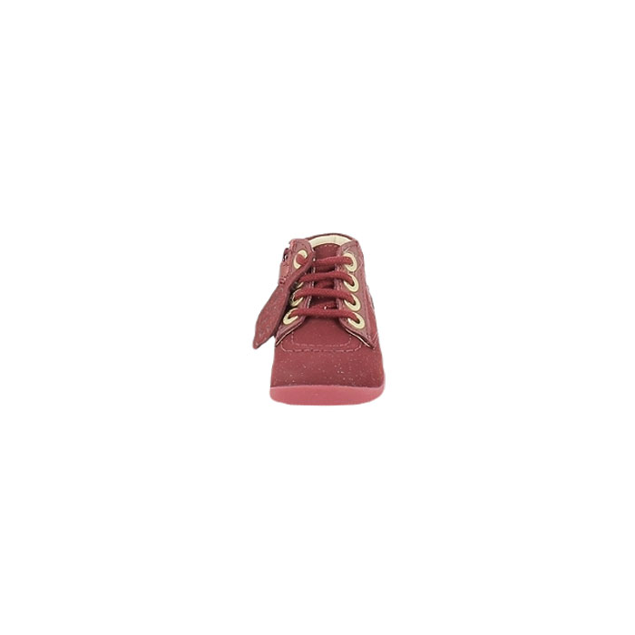 Remy Chausseur Kickers premier pas be fizzy nubuck bordeaux lacet