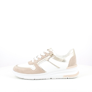 HARMONY 1238412:CUIR LISSE/BLANC/LACET ZIP