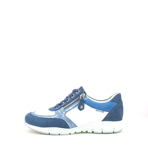 MEPHISTO YLONA<br>CUIR LISSE MARINE LACET ZIP