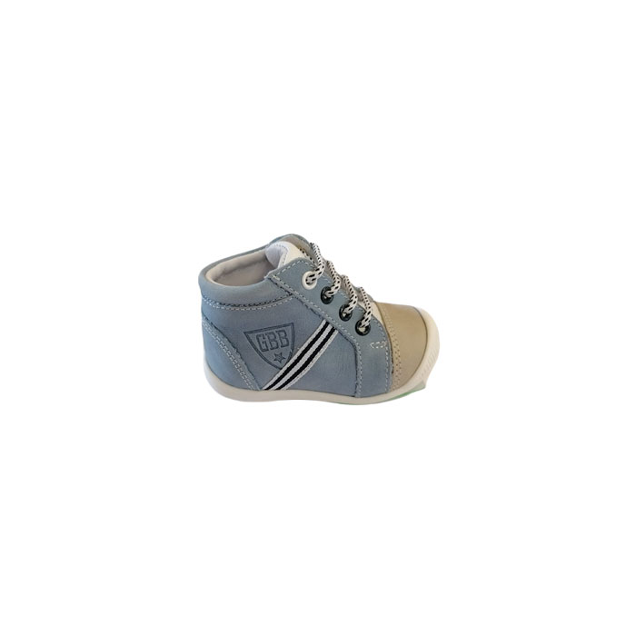  GABRI:CUIR LISSE/BLEU/LACET