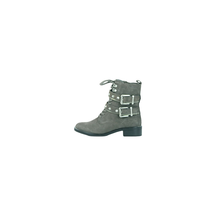 U020WA 1.25134.27:NUBUCK/GRIS/LACET ZIP