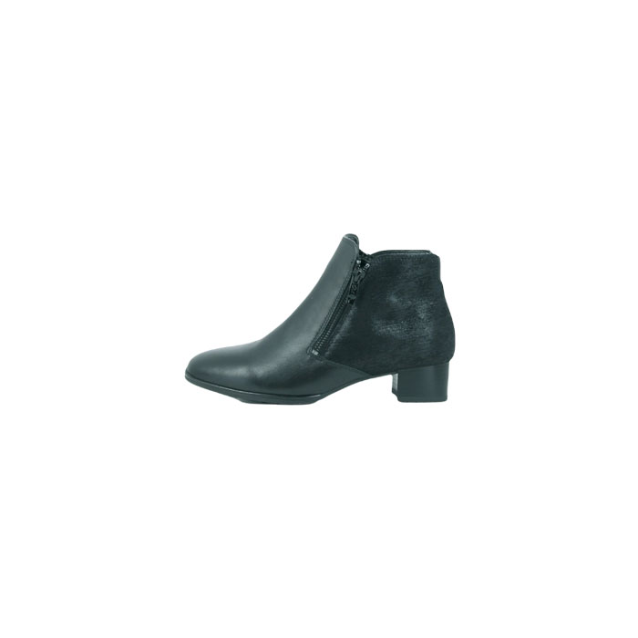 PAULE 1211837.73:CUIR LISSE/NOIR/ZIP