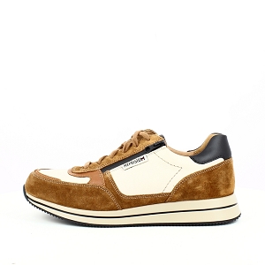 MEPHISTO GILFORD<br>CUIR LISSE BEIGE LACET ZIP