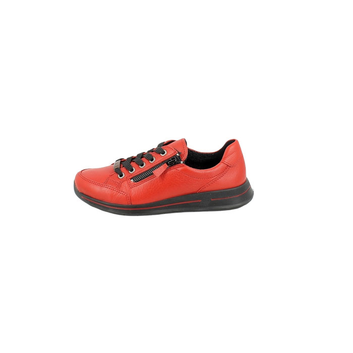 45.210 12.24801.22:CUIR LISSE/ROUGE/LACET ZIP