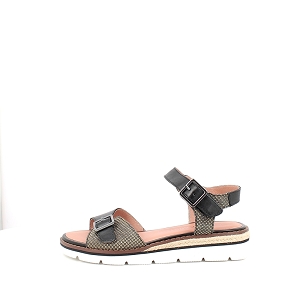 MADRID BIG BUCKLE KIKA:CUIR LISSE/NOIR/SCRATCH