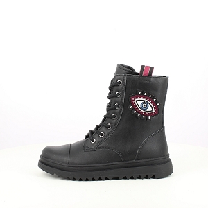 75.611.17 J267XA:CUIR LISSE/NOIR/LACET ZIP