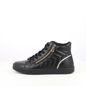  D266HE<br>CUIR LISSE NOIR LACET ZIP