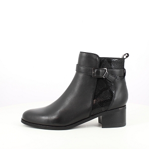TWIX RAXOU:CUIR LISSE/NOIR/ZIP
