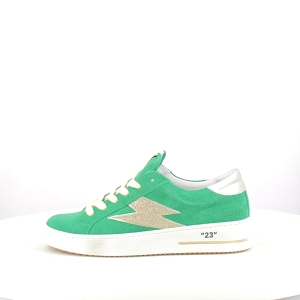  MAYA<br>CUIR VELOURS VERT LACET