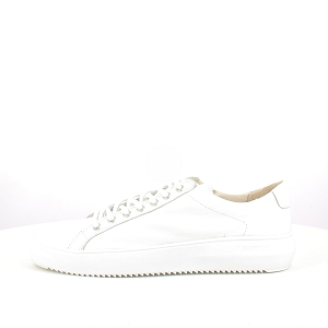 BHV243335 ZG18:CUIR LISSE/BLANC/LACET