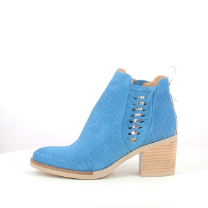  ADAM<br>CUIR VELOURS BLEU ZIP