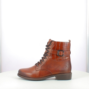 REMONTE D0F72.22<br>CUIR LISSE COGNAC LACET ZIP