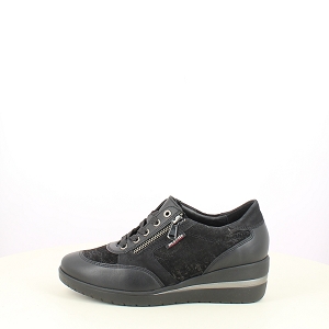 MEPHISTO PATRIZIA<br>CUIR LISSE NOIR LACET ZIP