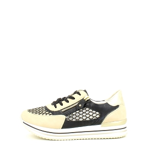 REMONTE D1329.03<br>CUIR LISSE BEIGE LACET ZIP