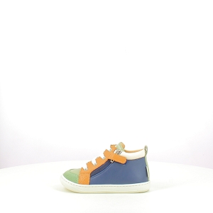  BOUBA BI ZIP<br>CUIR LISSE MARINE LACET ZIP