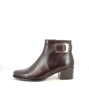  JOLENE F2527<br>CUIR LISSE MARRON ZIP