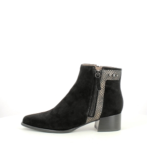  BAZIL<br>CUIR VELOURS NOIR ZIP