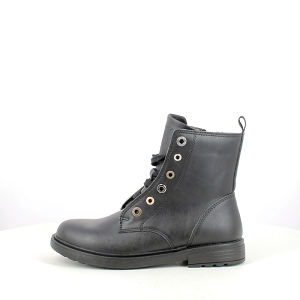  J569QP<br>CUIR LISSE NOIR LACET ZIP