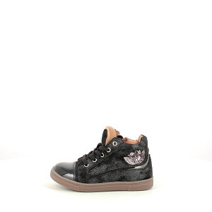  CALIN<br>CUIR VELOURS NOIR LACET ZIP