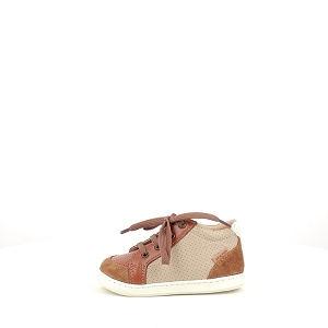  BOUBA ZIP BOX<br>CUIR LISSE CAMEL LACET ZIP