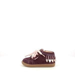  BOUBA PLUM<br>CUIR VELOURS VIOLET LACET ZIP
