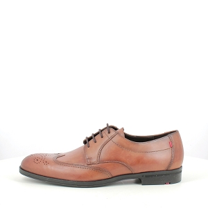  FARLEY<br>CUIR LISSE COGNAC LACET