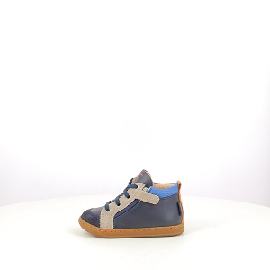  BOUBA BI ZIP<br>CUIR LISSE MARINE LACET ZIP