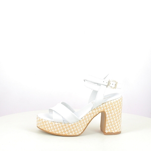 NERO GIARDINI E616072D<br>CUIR LISSE BLANC BOUCLE