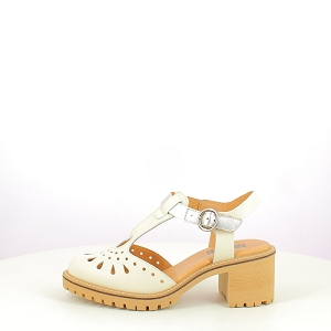  DESTAL<br>CUIR LISSE BLANC BOUCLE