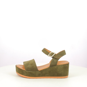 K.MARY FABOUR<br>CUIR VELOURS KAKI BOUCLE