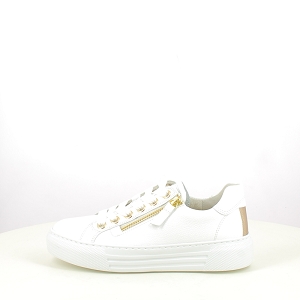 GABOR 86465.51<br>CUIR LISSE BLANC LACET ZIP