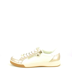 ARA 1234432.63<br>CUIR LISSE BLANC LACET ZIP