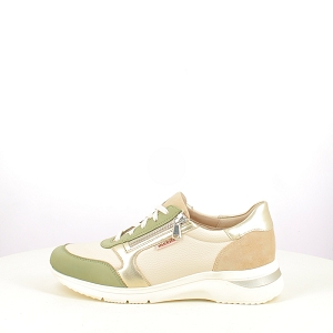  MILLENA<br>CUIR LISSE BEIGE LACET ZIP