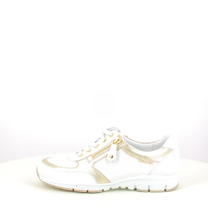 MEPHISTO YLONA<br>CUIR LISSE BLANC LACET ZIP