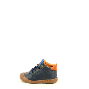  LANINOU<br>CUIR LISSE MARINE LACET ZIP