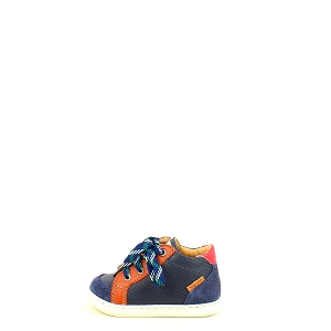  BOUBA ZIP BOX<br>CUIR VELOURS MARINE LACET ZIP