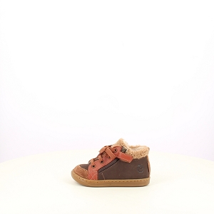  BOUBA ZIP WOOL<br>NUBUCK MARRON LACET ZIP