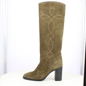  RIHANNE<br>CUIR VELOURS KAKI ZIP