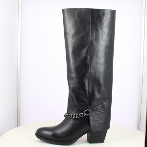  MA1708<br>CUIR LISSE NOIR ZIP