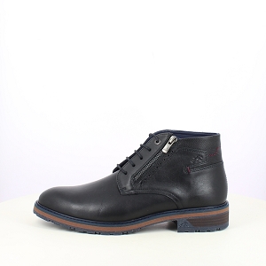  F0601<br>CUIR LISSE NOIR LACET ZIP