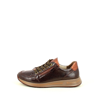  1254801<br>CUIR LISSE MARRON LACET ZIP