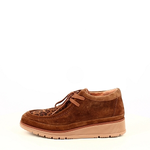 KELVINE<br>CUIR VELOURS CAMEL LACET ZIP