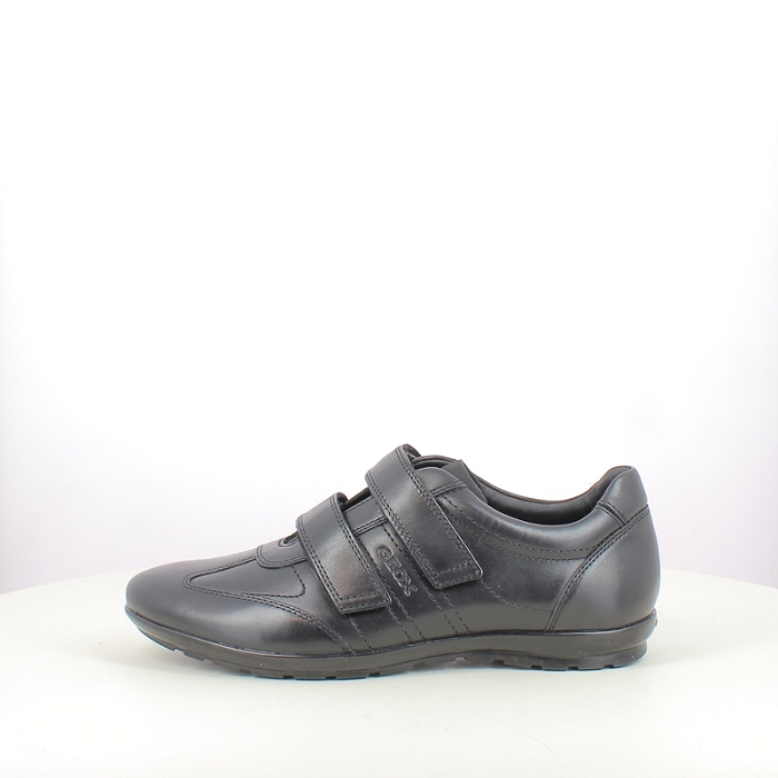 Geox basket u74a5d cuir lisse noir scratch