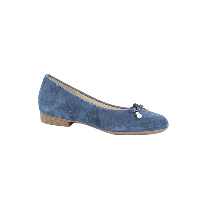 Ara ballerine 12.31324 cuir velours bleu1304505_2