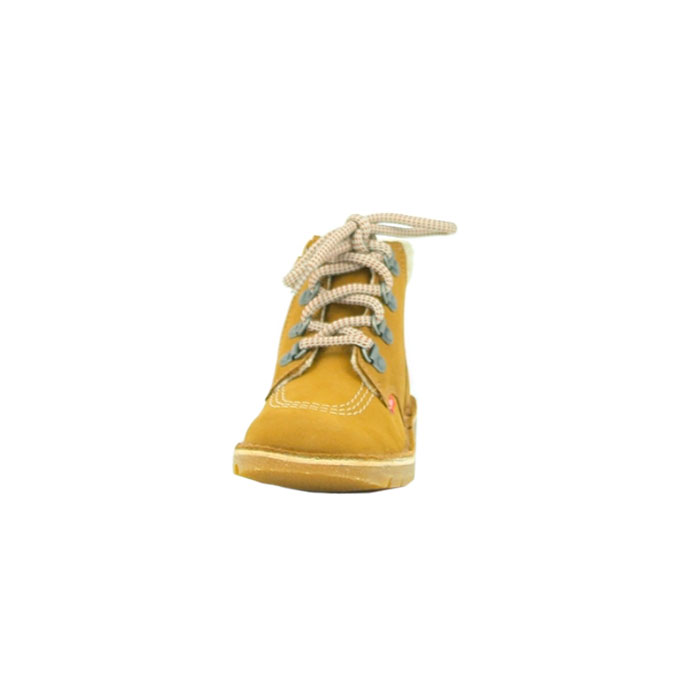 Kickers garcon neohook cuir gras camel lacet1332801_2