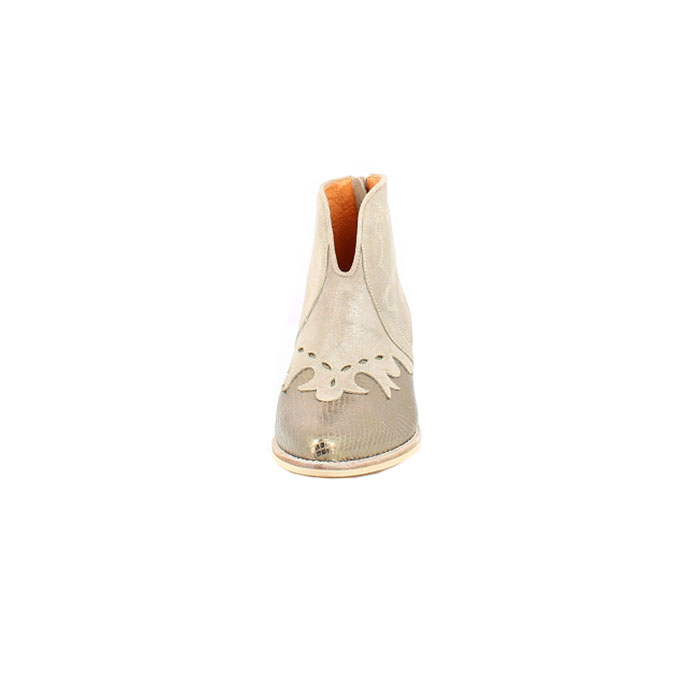 Minka design bottine tamia cuir lisse taupe1384301_3