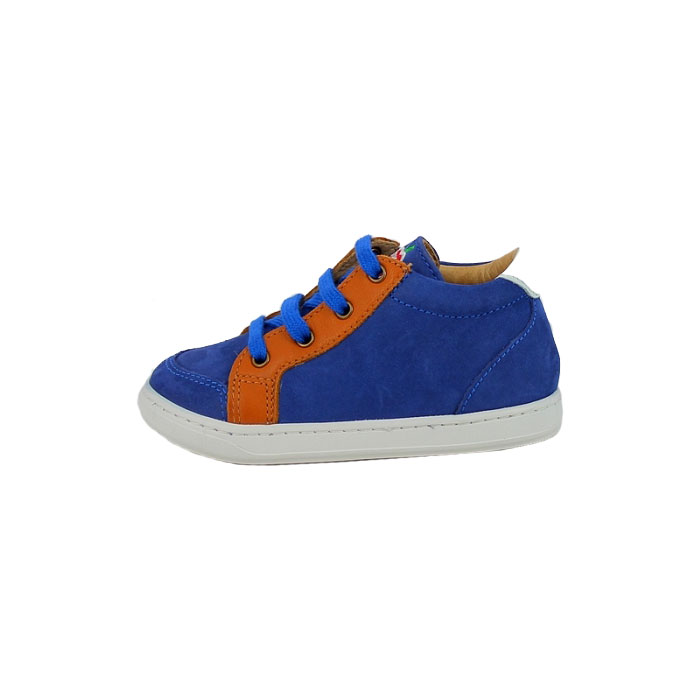 Shoo pom premier pas bouba zip box nubuck bleu lacet zip